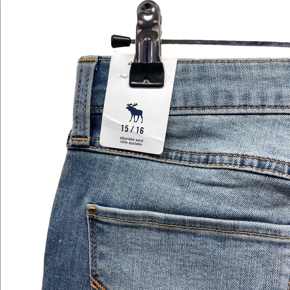 NWT Abercrombie Kids Distressed Jeans Size 15/16 - Picture 4 of 4